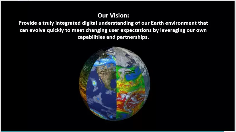 Our Vision - a selection of satellite imagery displayed on Earth's sphere