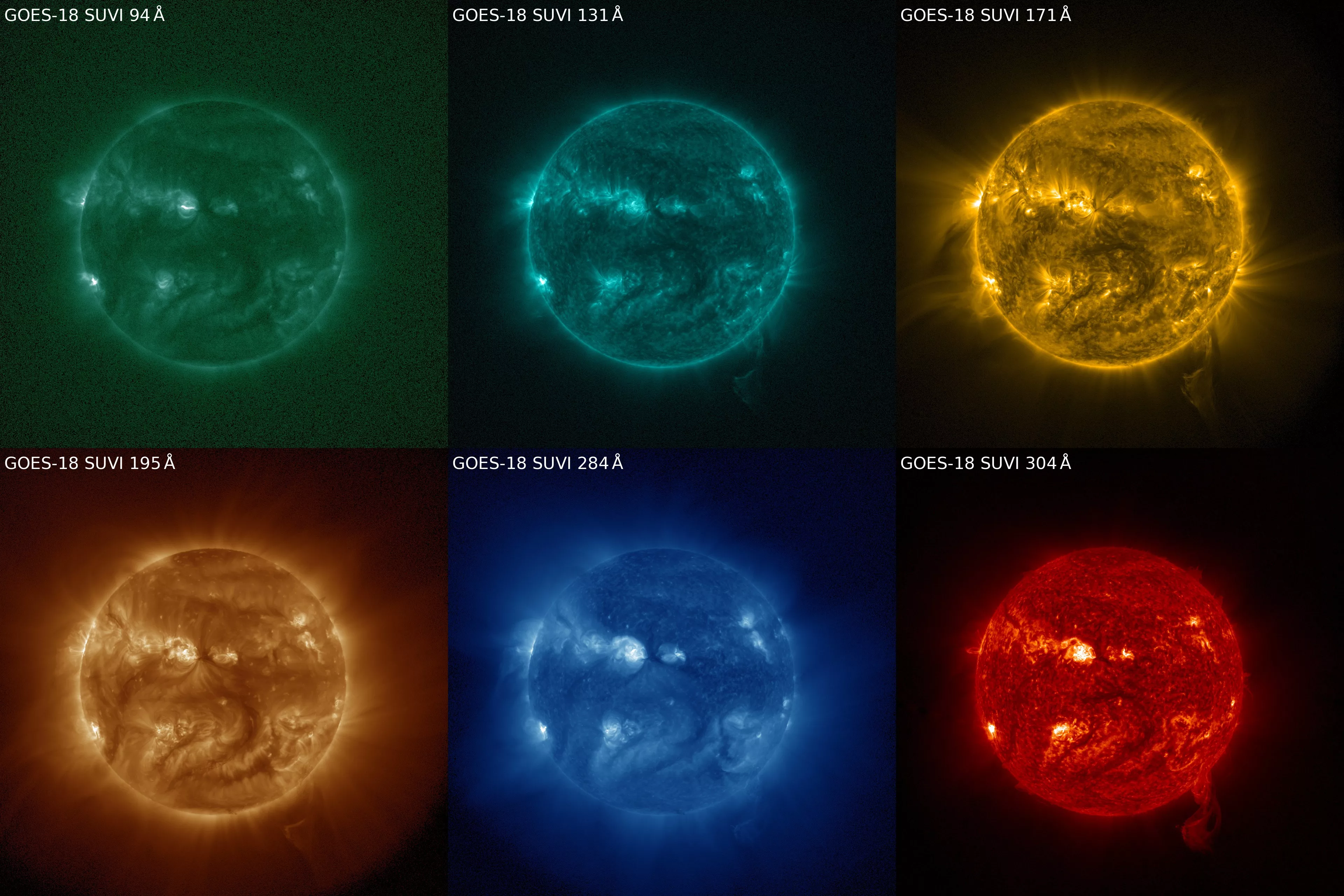 Image of the sun using the SUVI imager. 