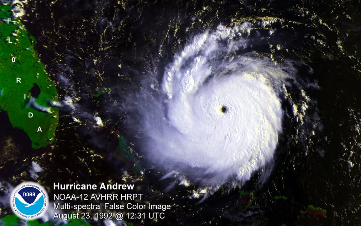 Hurricane Andrew in the Caribbean 