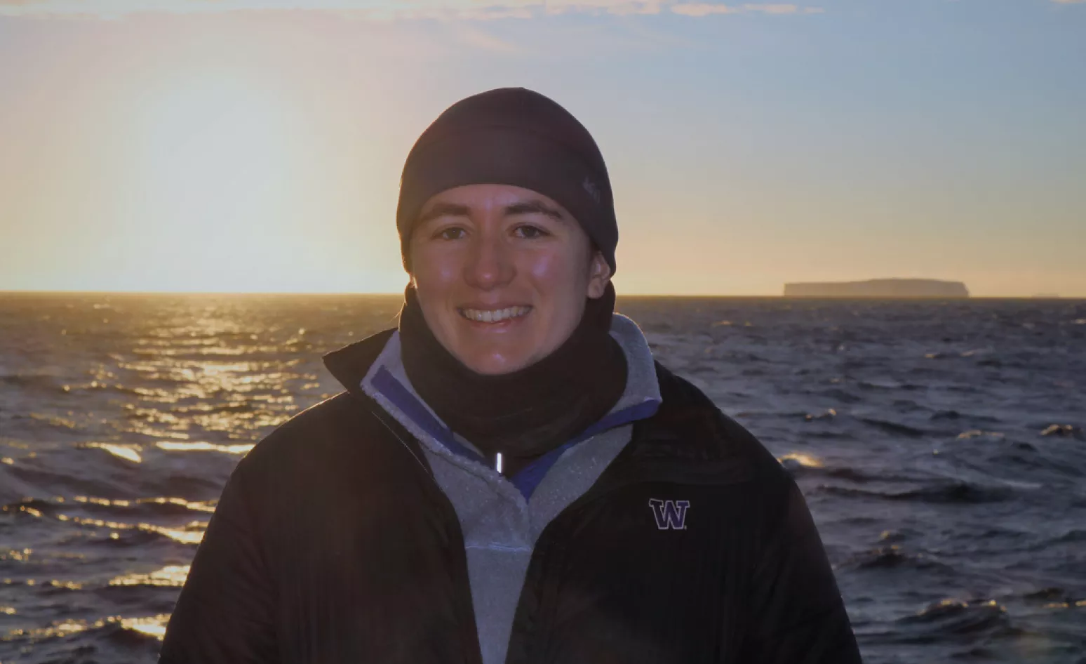 Image of Paige Lavin in front of the ocean