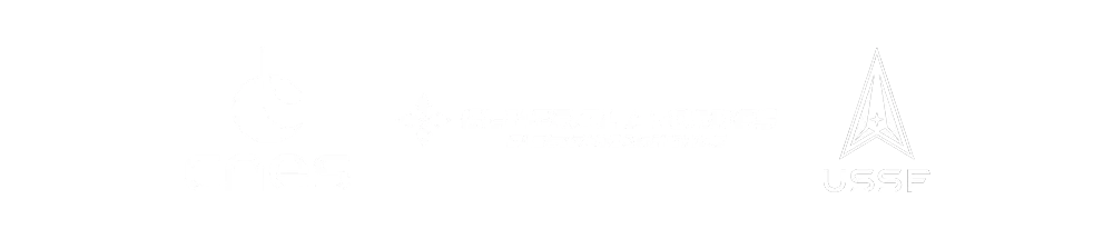 Image of logos; CNES, Space Force, General Atomics