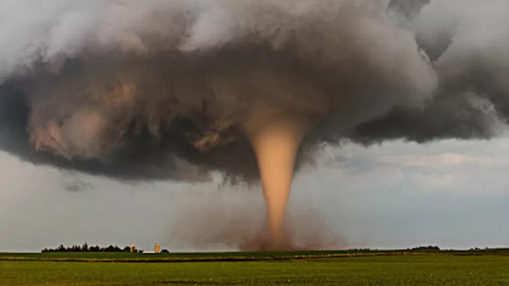 Image of a tornado over the planes