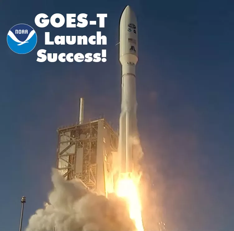 Image of GOES-T taking off