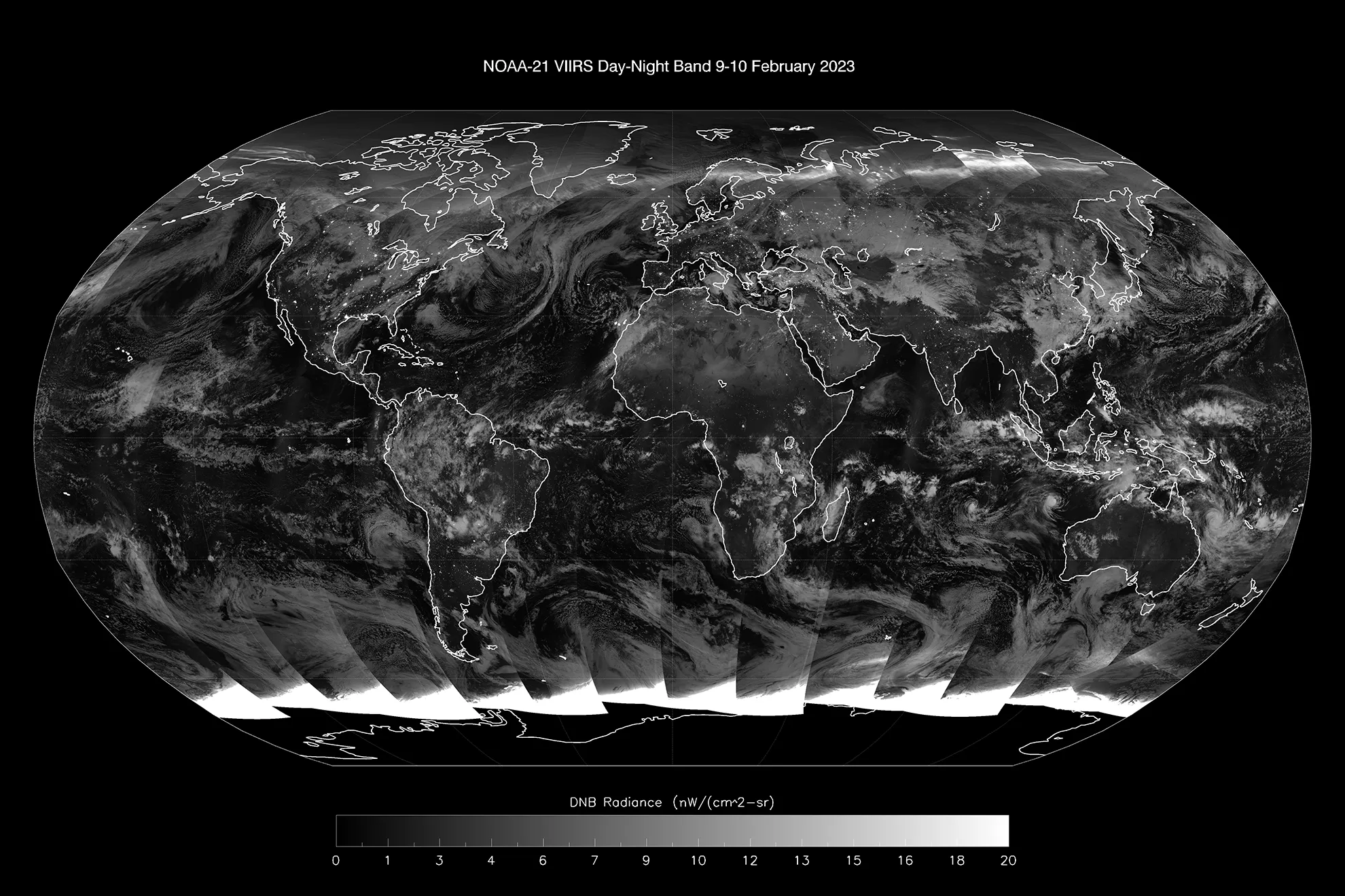 Day and night imagery of the earth from the VIIRS instrument on NOAA-21