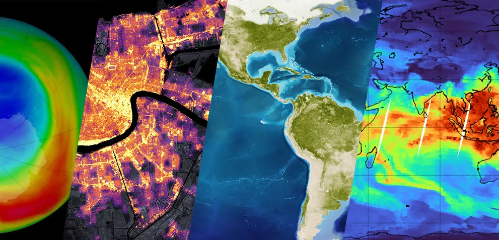 Snapshots from various JPSS data and imagery visualized.