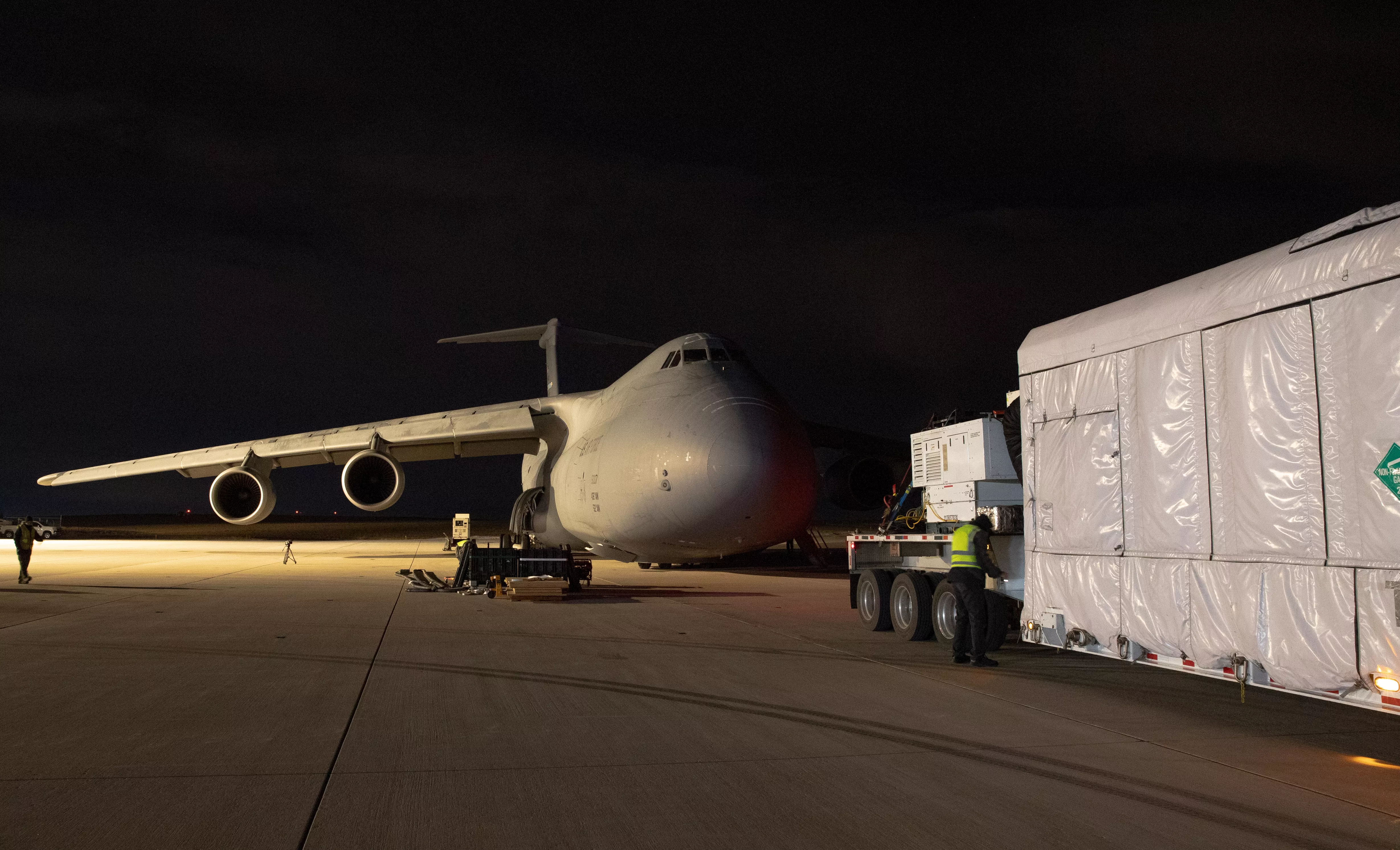 Cargo plane and GOES-U