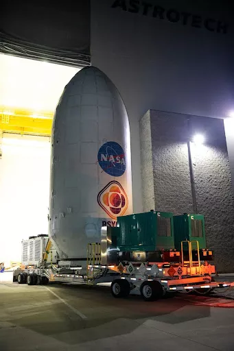 Image of the GOES-T satellite in the payload.