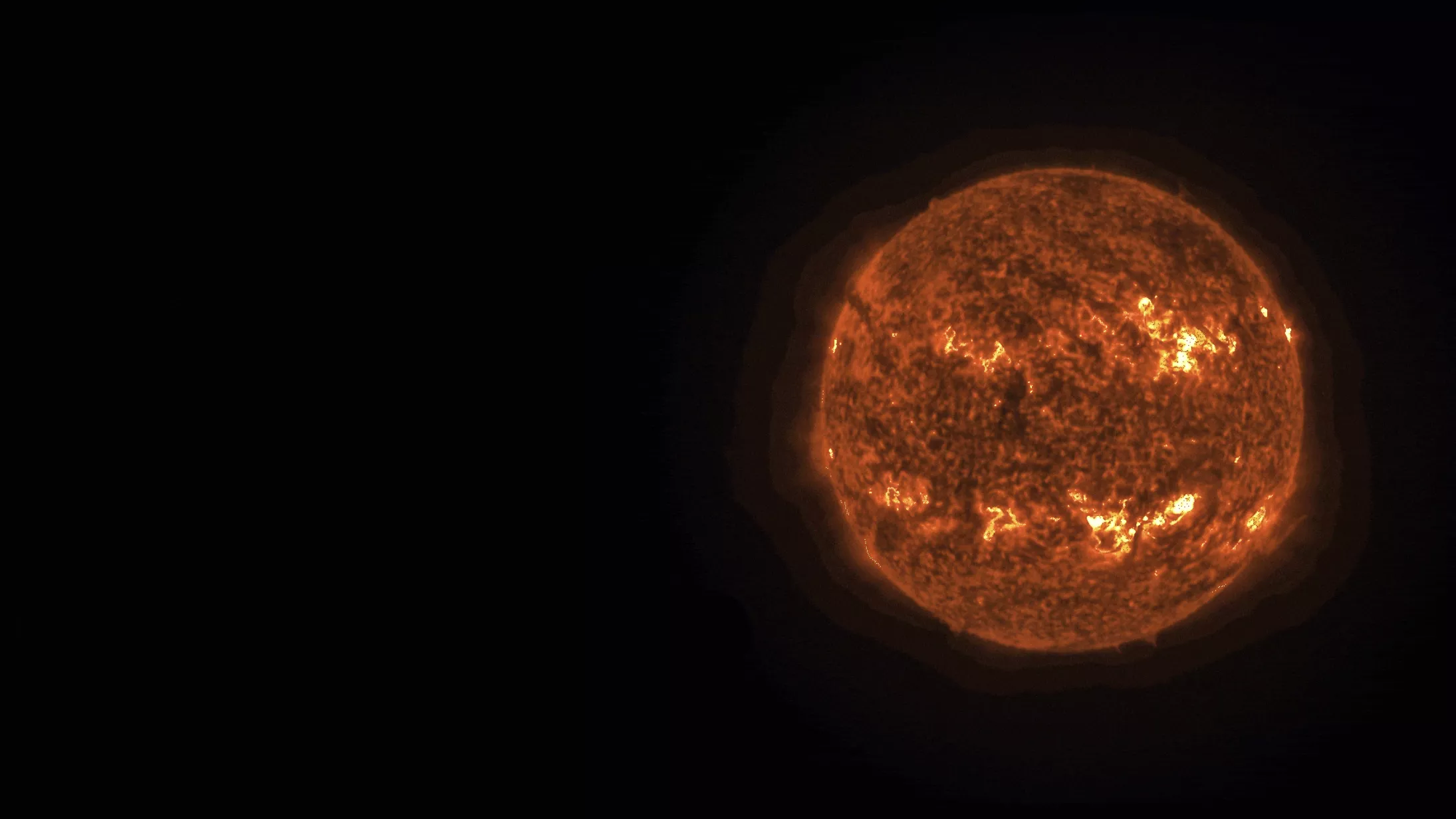 Image of the sun in space