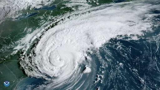 Image of a hurricane over the united states