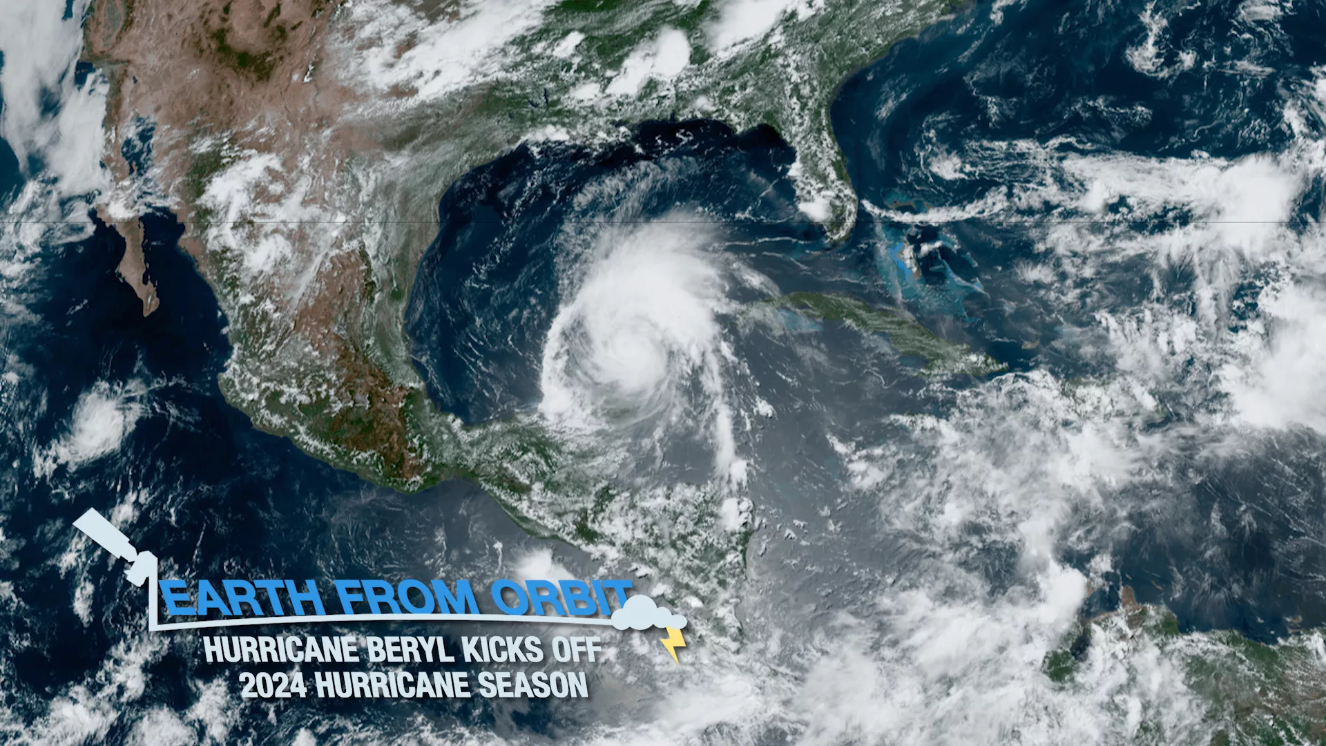 Beryl image in the Gulf of Mexico