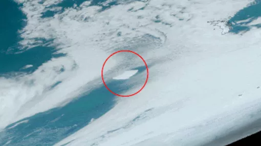 Iceberg A23a seen via NOAA's GOES East (GOES-16) satellite.