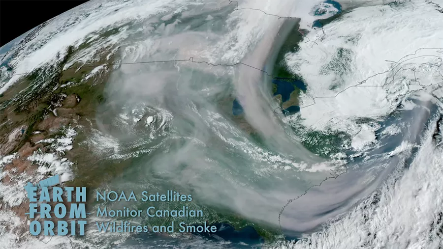 Earth from Orbit - Canadian Wildfires