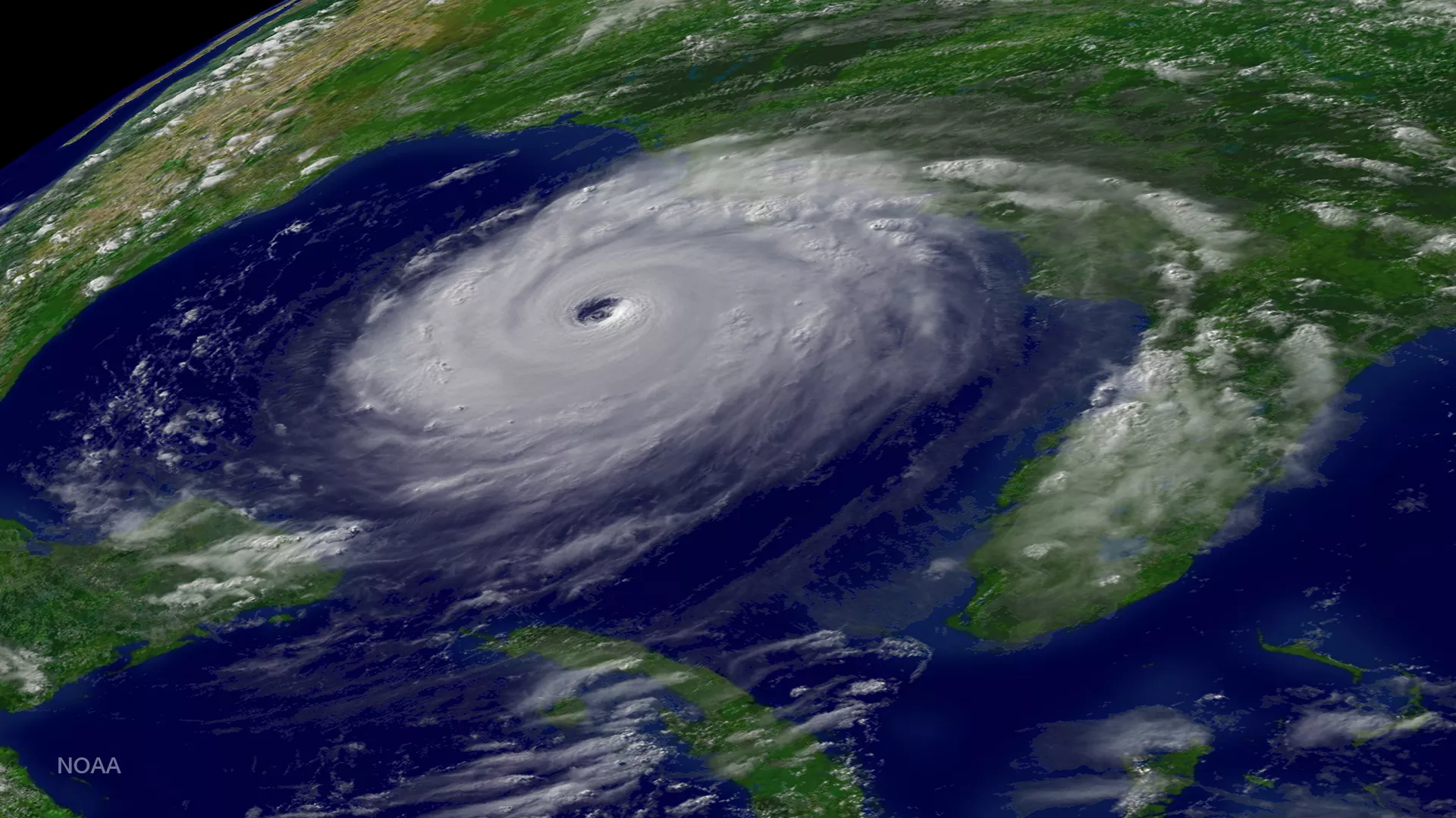 Hurricane Katrina in the Gulf of Mexico, August 28, 2005