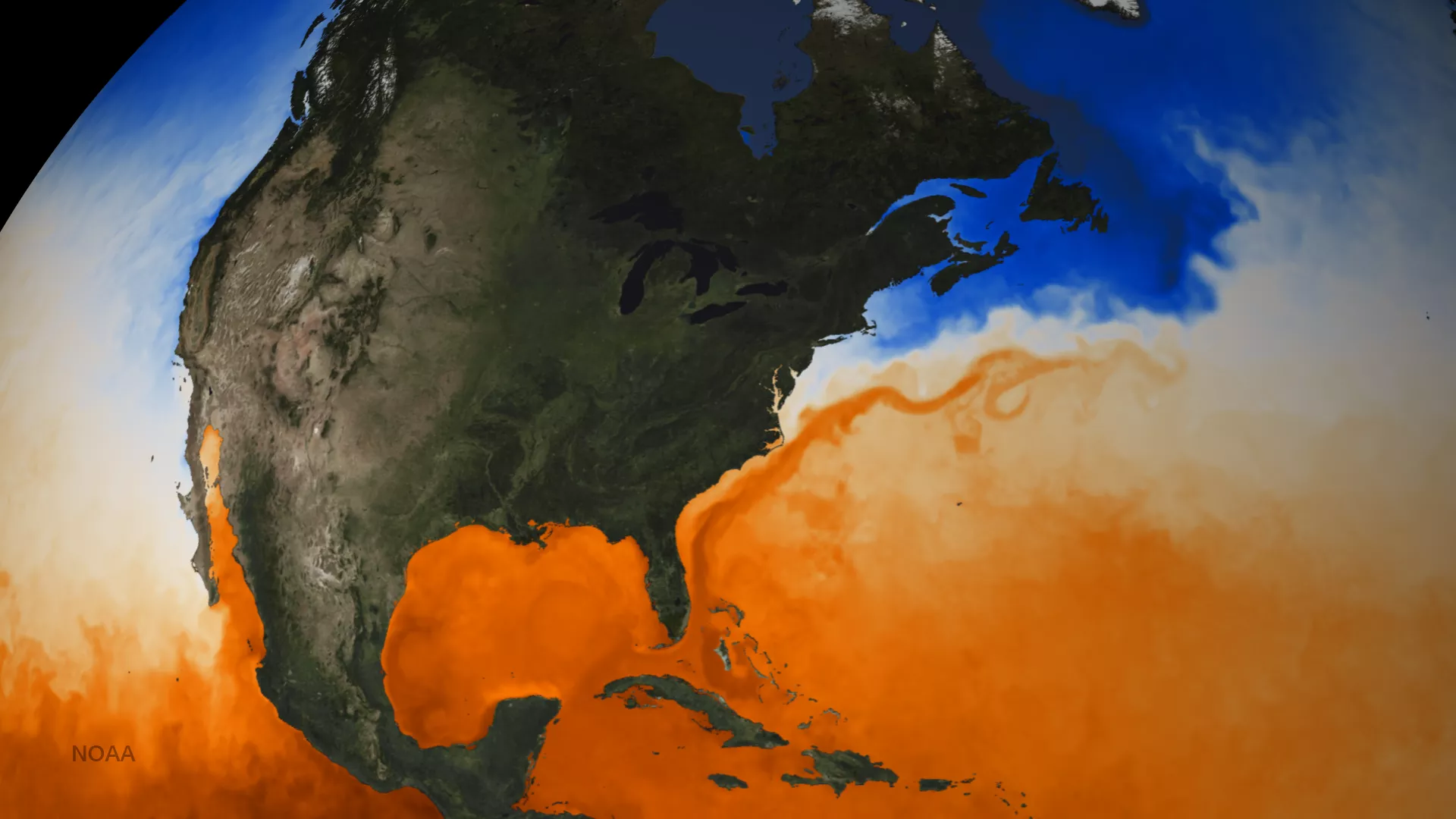 Image of SST in North America