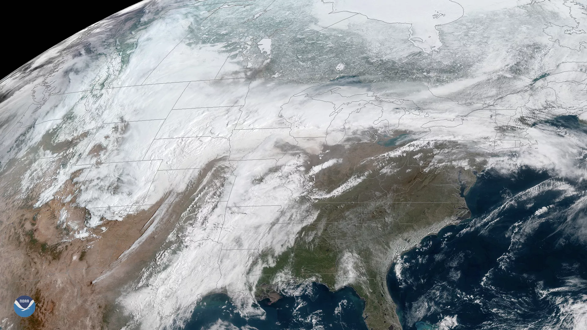 Image of a storm in the US