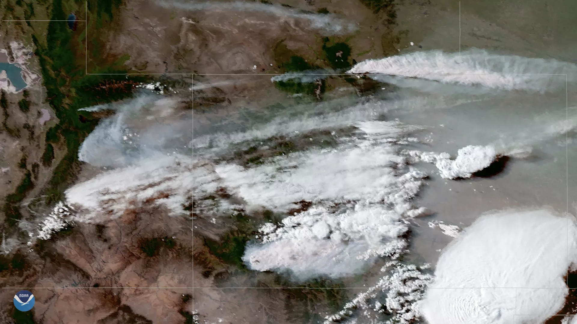 Image of Wildfires over the Rockies