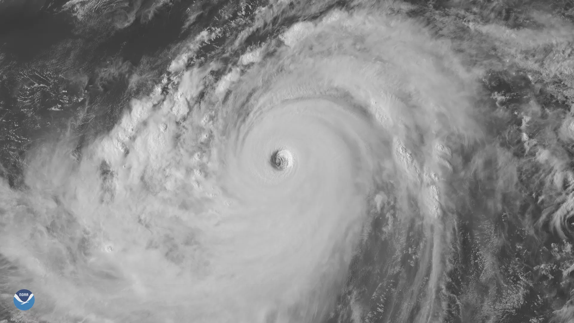 Super Typhoon Mangkhut, seen via the Himawari-8 satellite on Sept. 15, 2018.