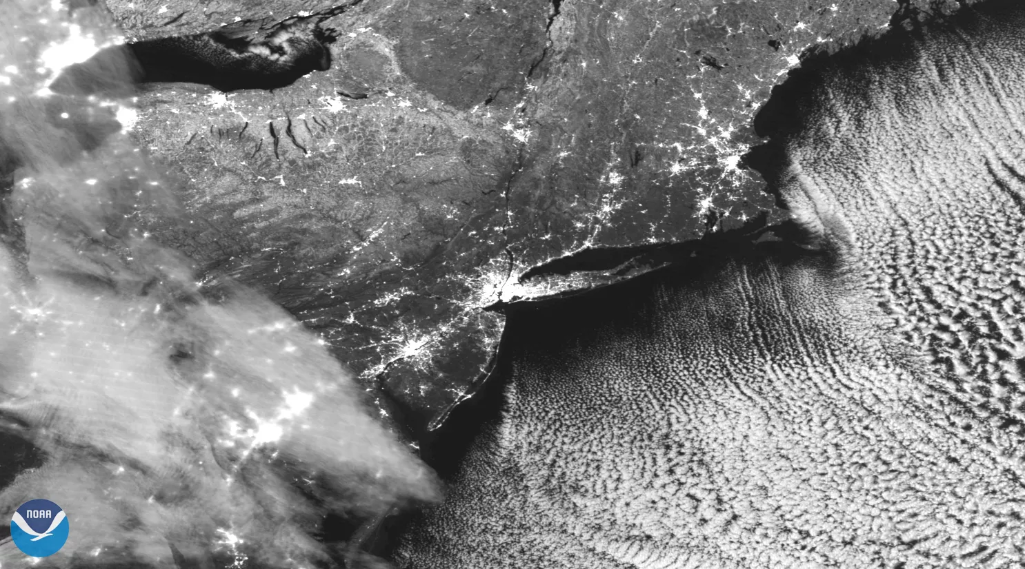 Image of a stunning moonlit view of the Northeast