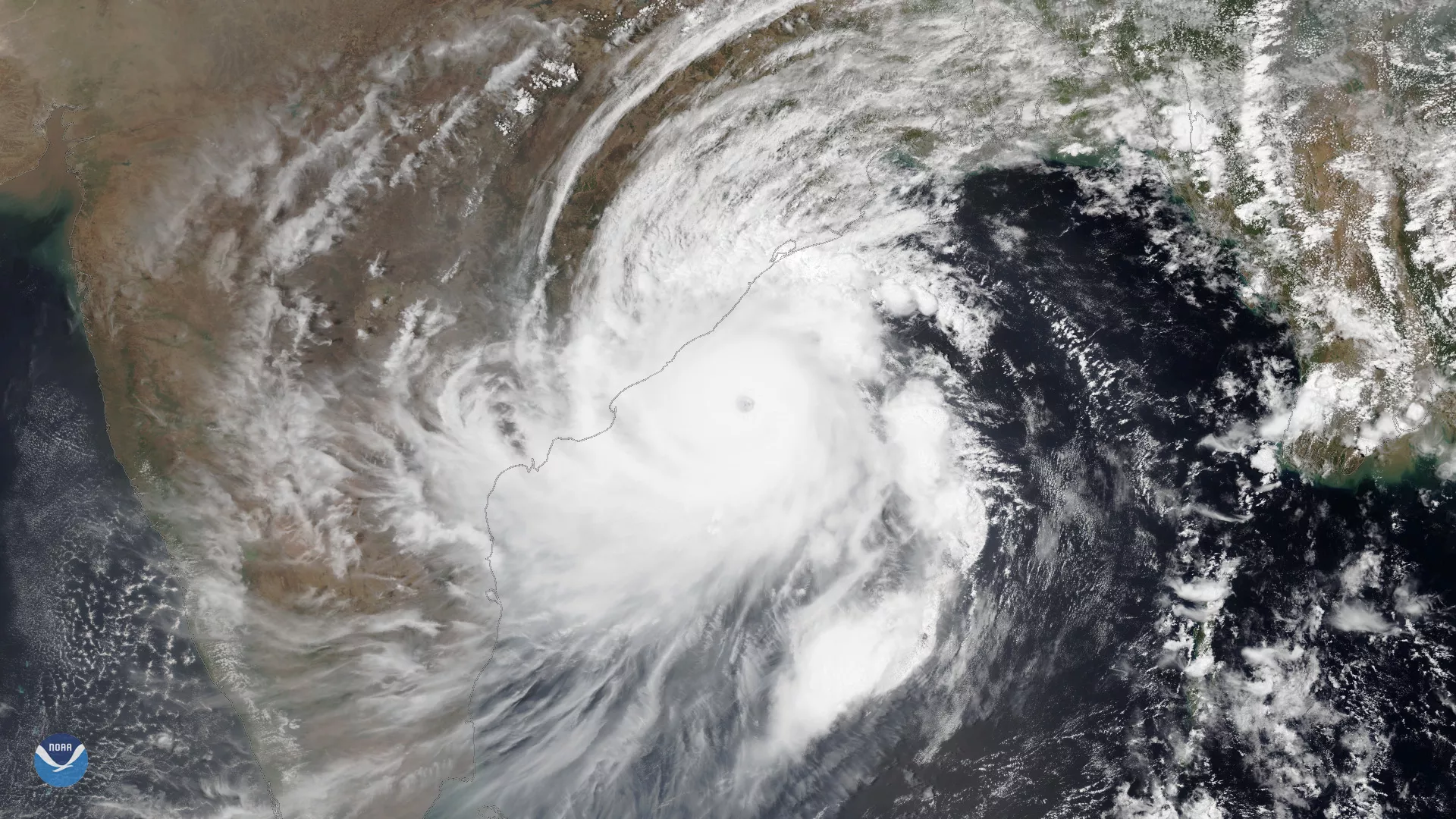 On May 2, NOAA-20 captured this imagery of Cyclone Fani before it made landfall in India's Odisha state.