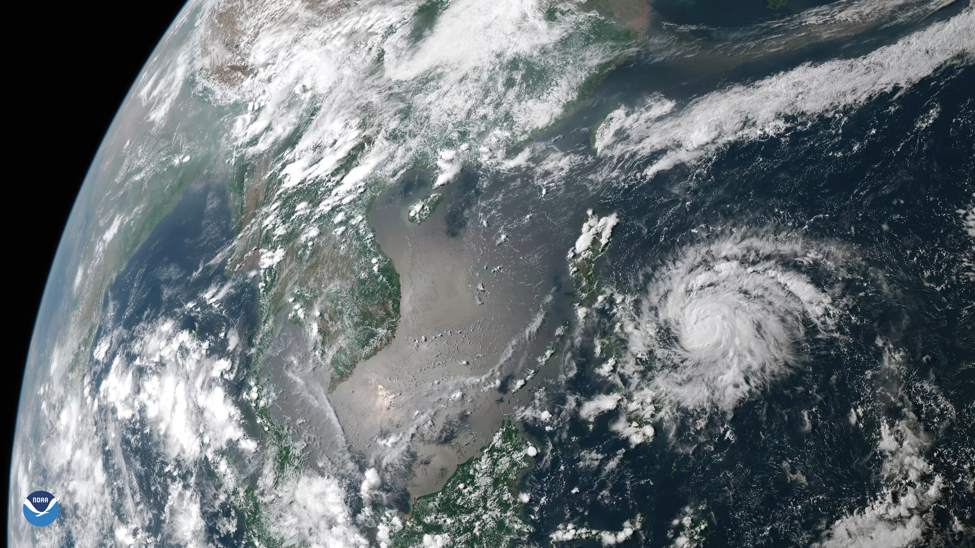 Image of a storm from space