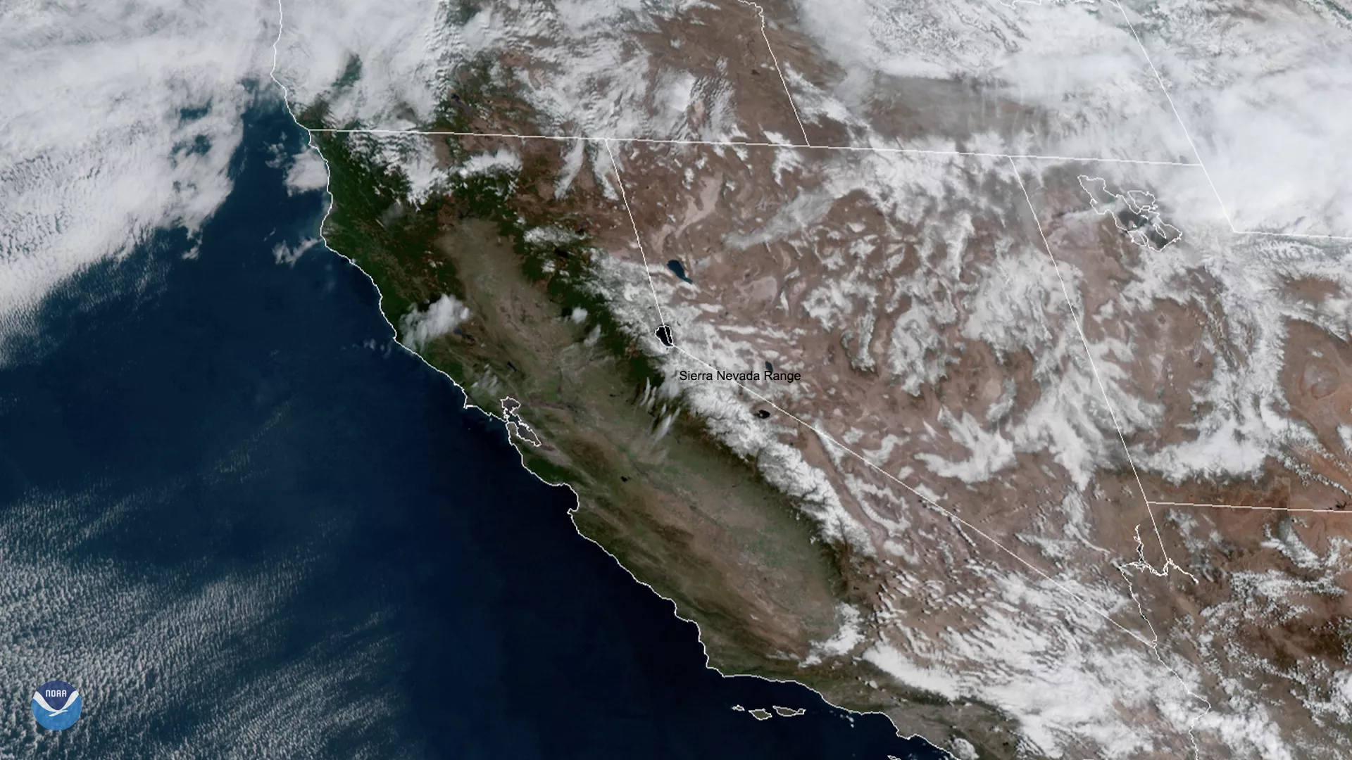 Image of california from space