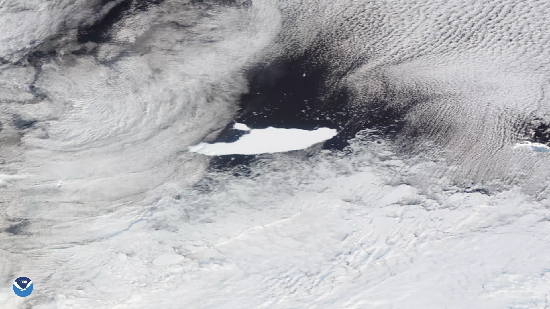Image of an Iceberg from space