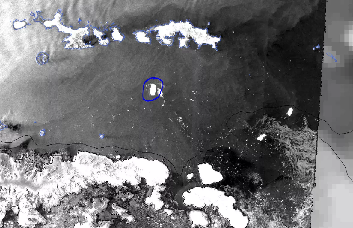 Photo of an iceberg near antarctica