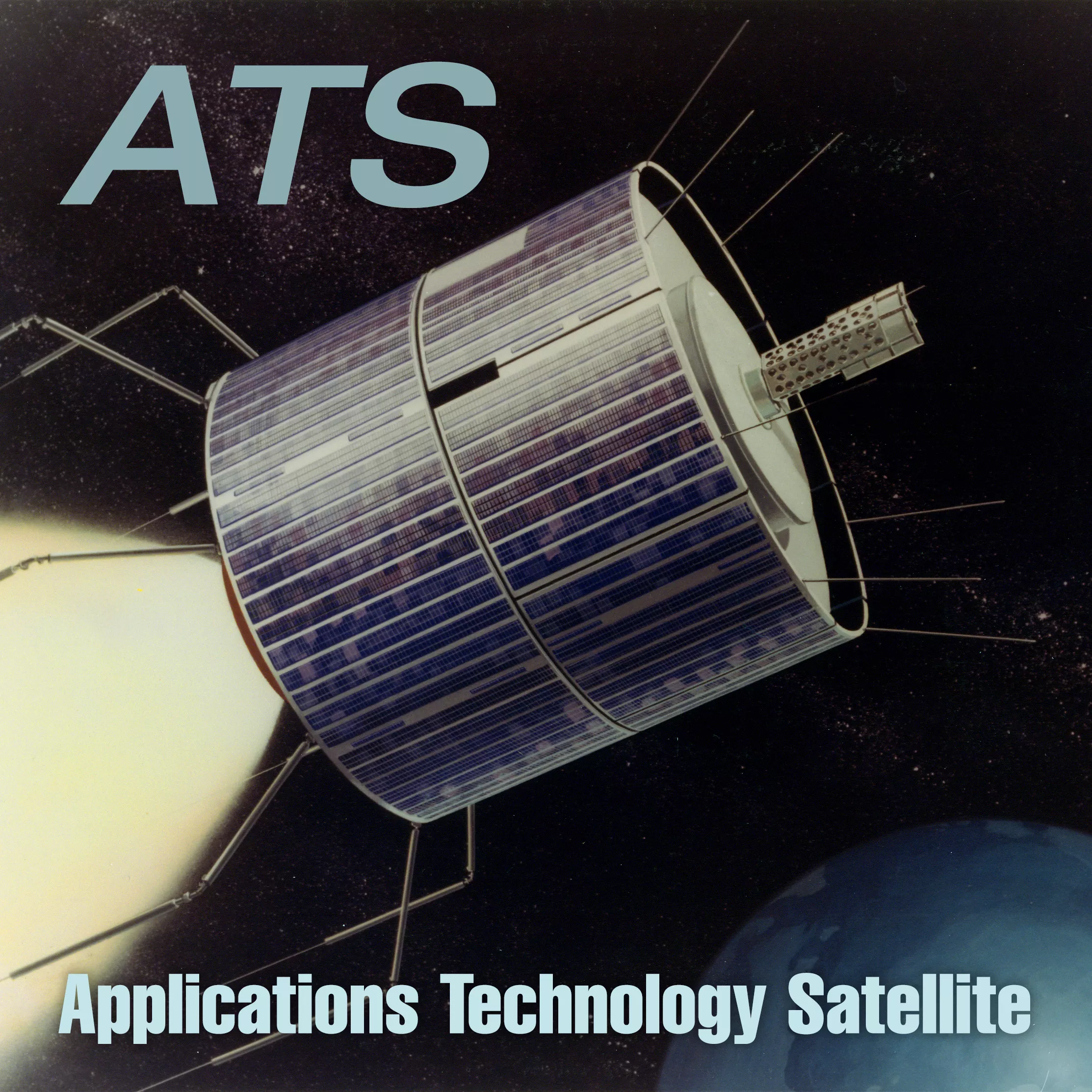 Rendering of ATS satellite.