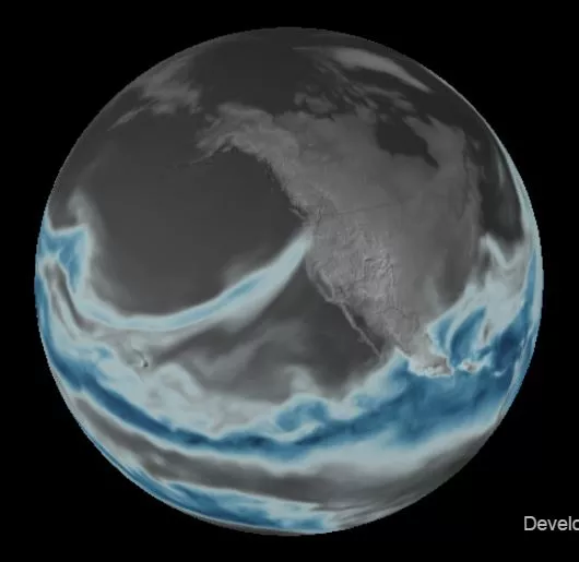 View of earth from space