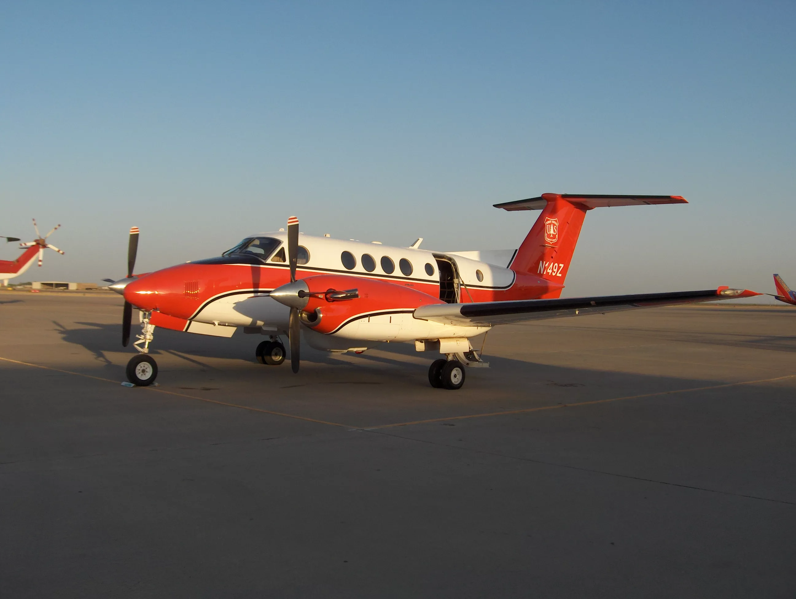 Airplane sitting on a tarmac