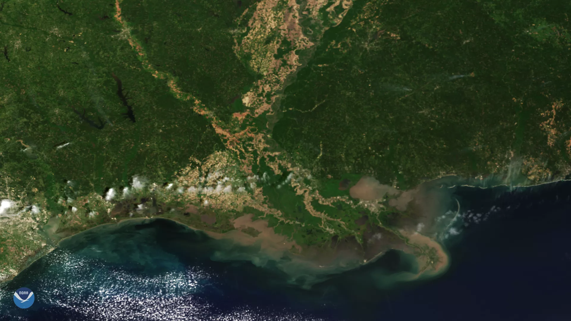 NOAA-20 Captures Clear View of the Mississippi River Delta | NESDIS
