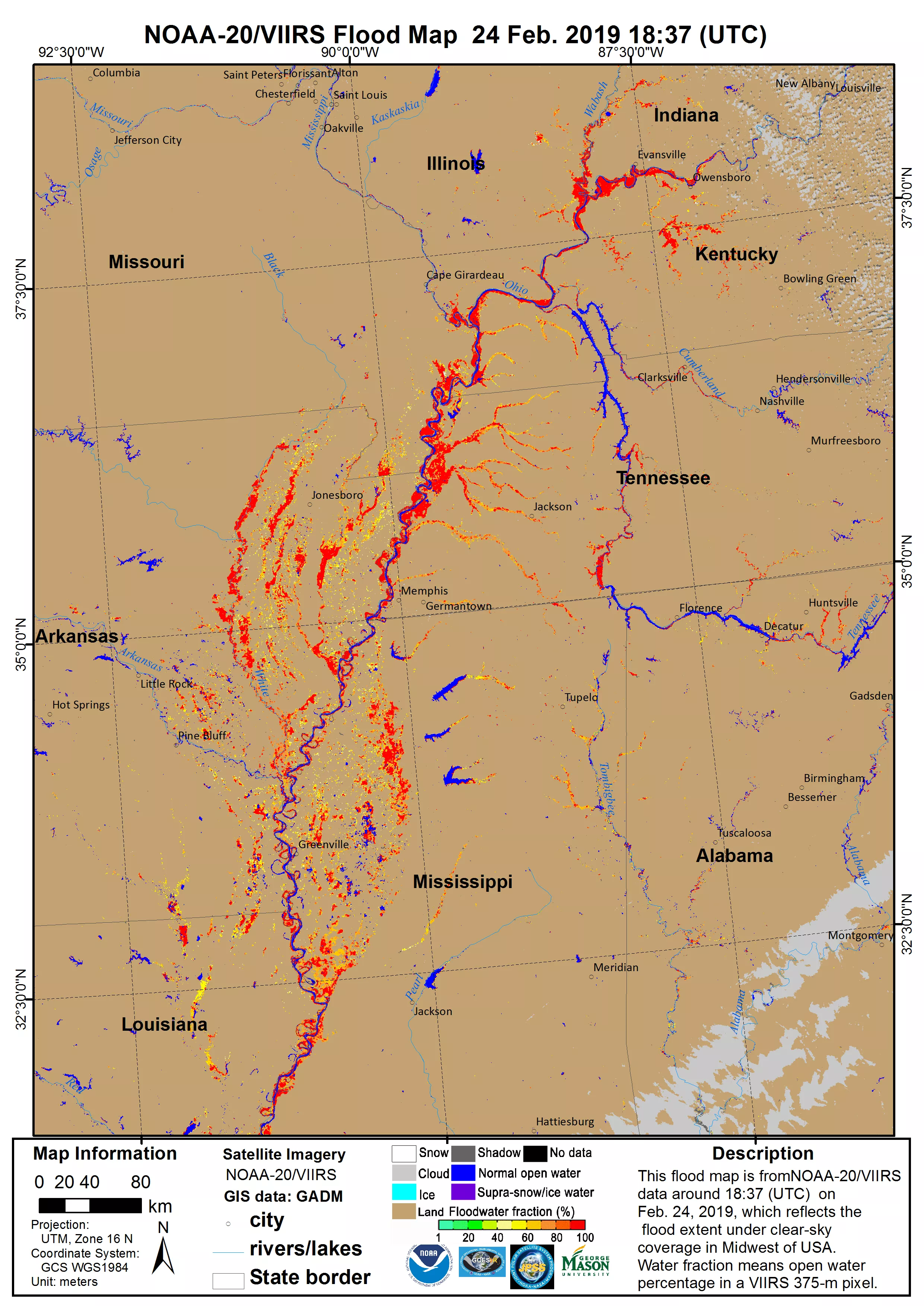 Indiana Flooding Map 2019 Noaa Satellite Images Show Major Flooding Along Rivers In The Southeast  U.s. | Nesdis