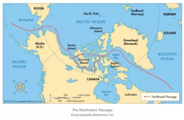 Map of the arctic