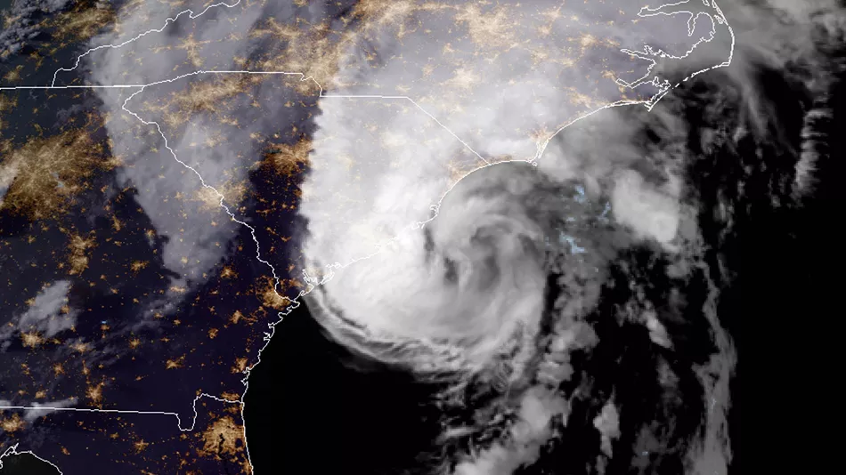 Image of a hurricane in the atlantic