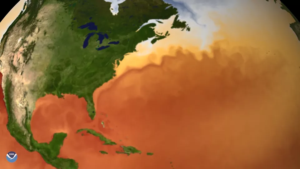 Sea surface temp around the gulf of mexico