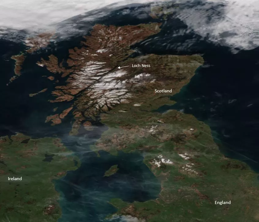 Image of Scotland from space