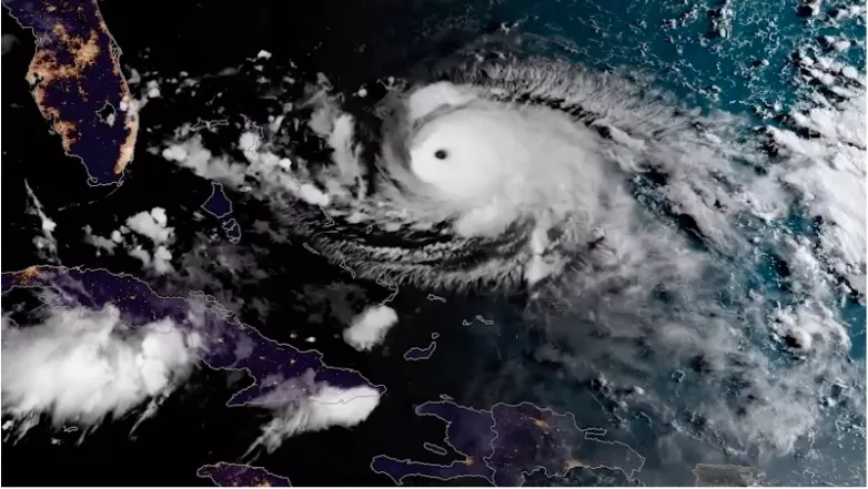 GOES East GeoColor image of Hurricane Dorian, from a sequence showing the progression of the storm between Aug. 29 and Sep. 3, 2019.