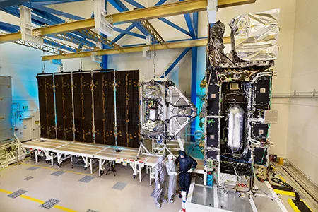 Image of GOES-R being built