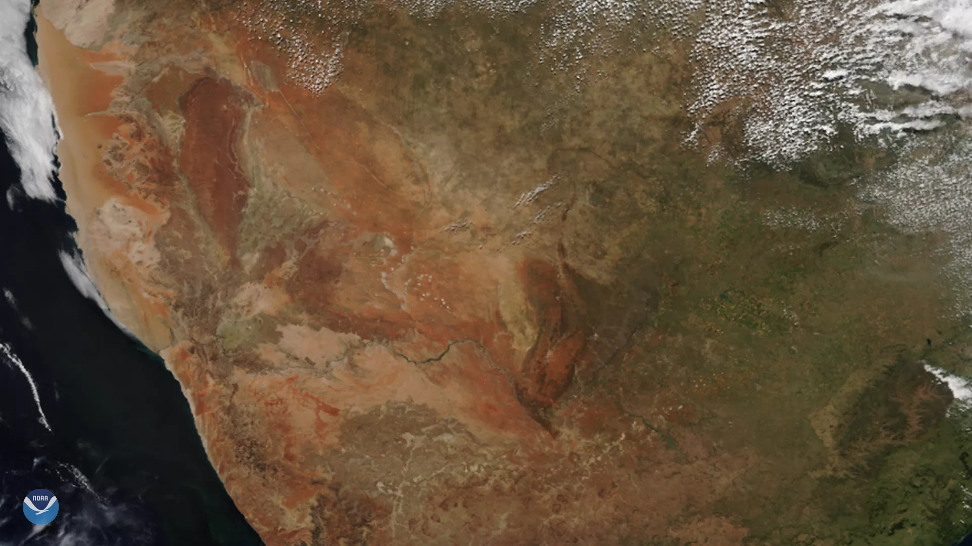 Image of africa from space
