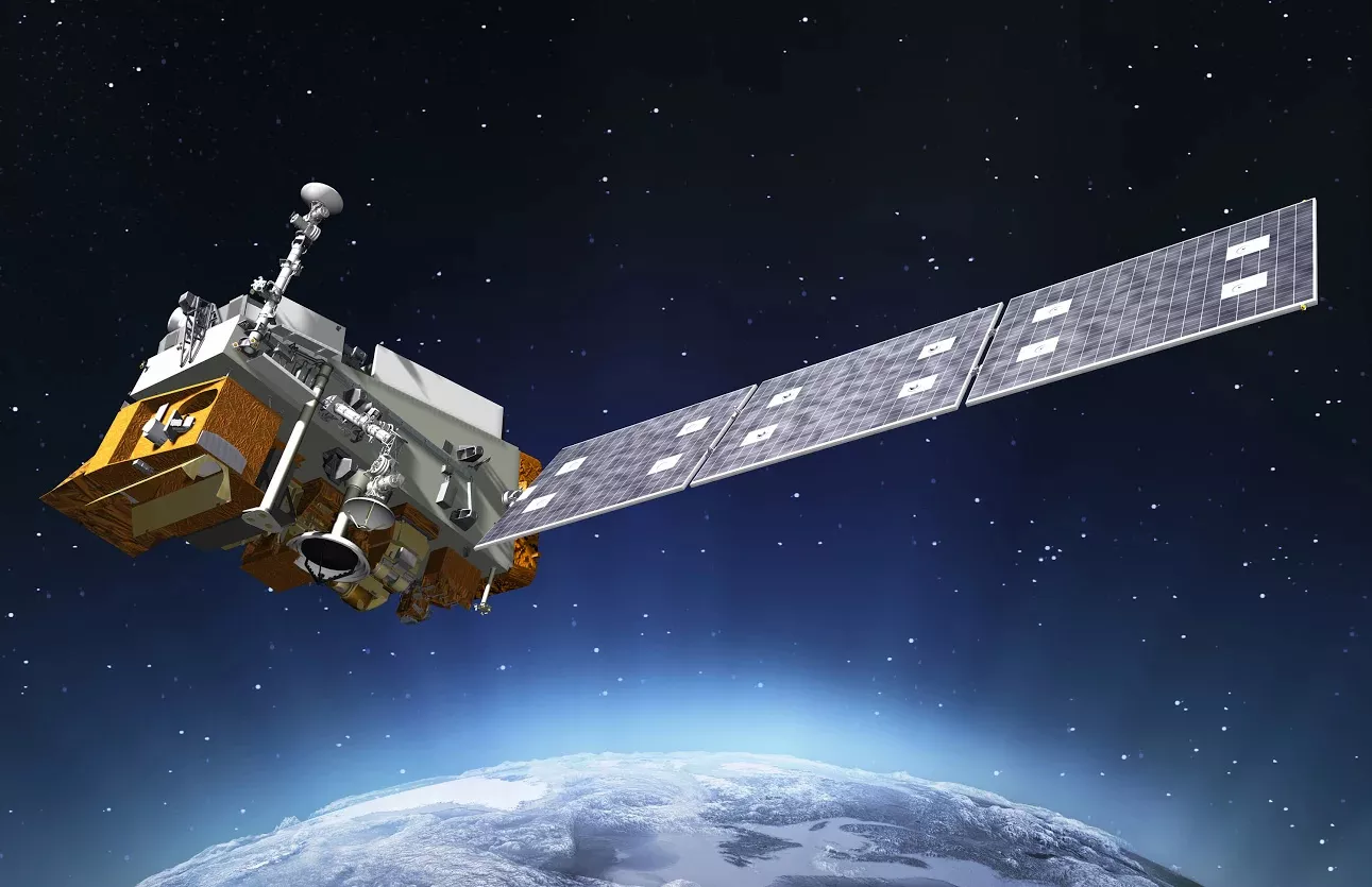 Artist's digital rendering of the JPSS-1/NOAA-20 satellite