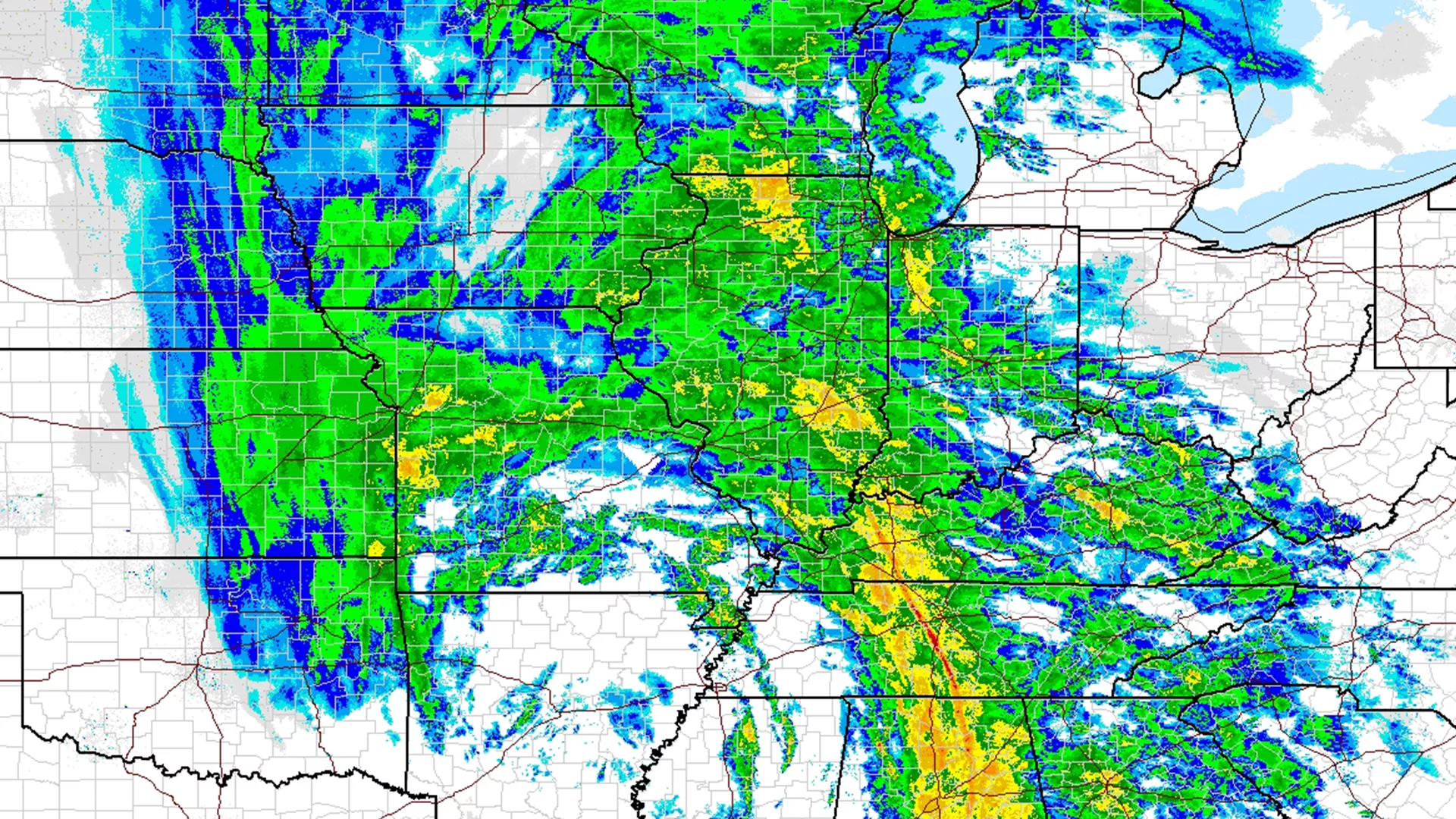 Radar image of Illinois