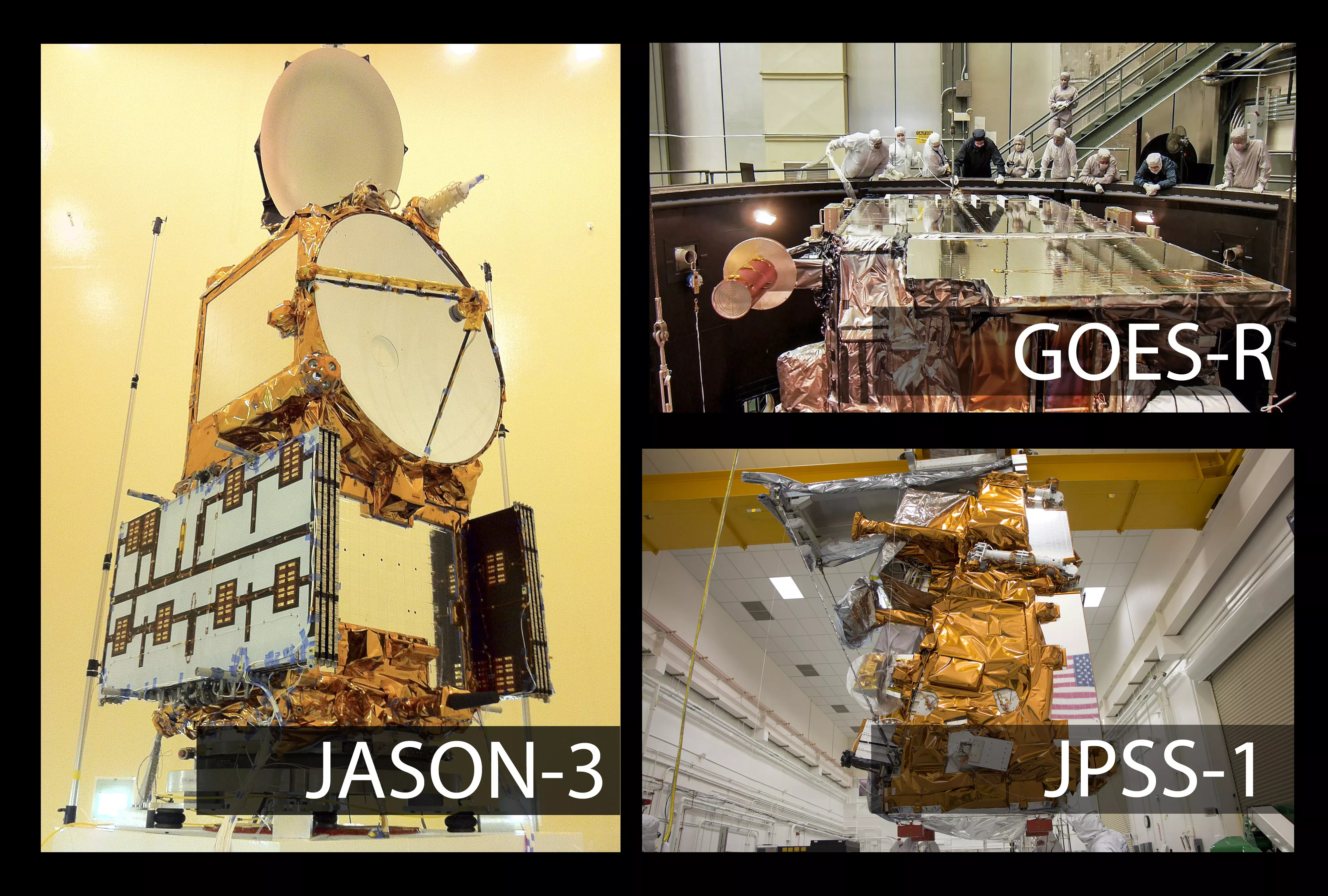 Image of satellites; JPSS; GOES