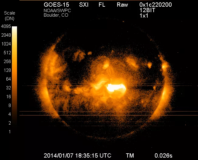 Image of the sun’s emissions