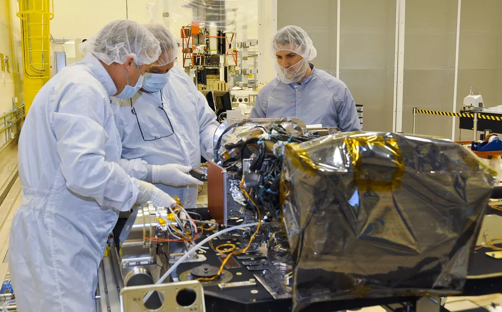 Photo of an image of GOES-R