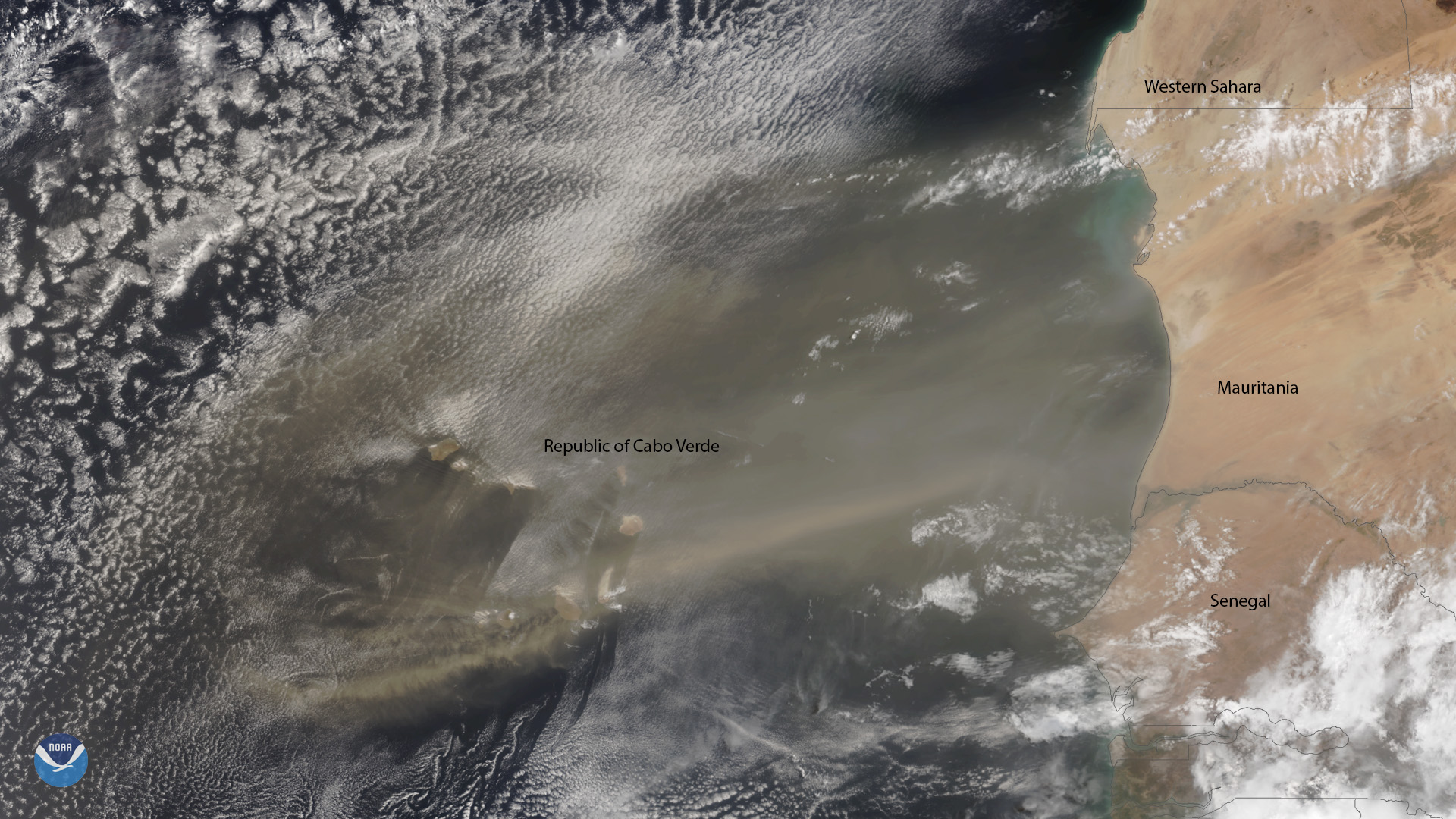 Plume of Saharan Dust Envelops the Republic of Cabo Verde